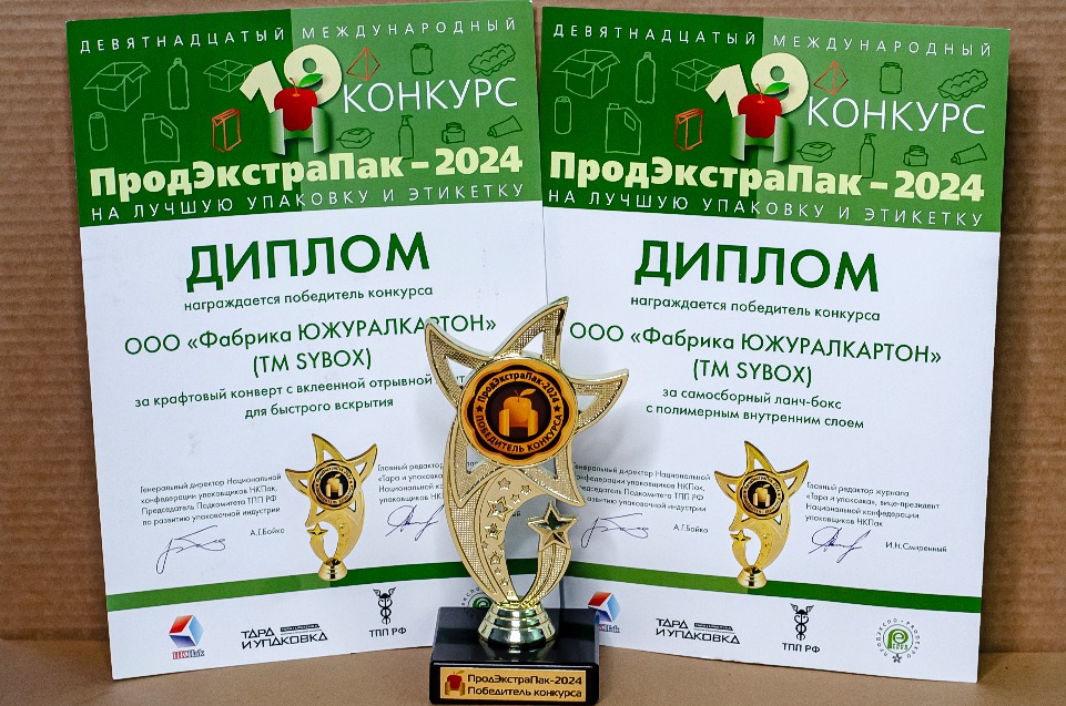Awards for winning the ProdExtraPack-2024 competition